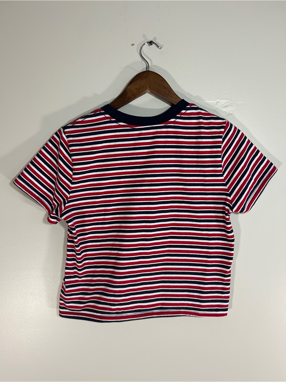 Disney Striped Crop Tee w/ Embroidered Winnie the Pooh - Picture 2 of 4